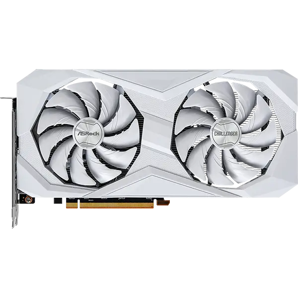 Asrock AMD Radeon RX 6600 Challenger White 8GB GDDR6 Graphics Card 0Db Silent Cooling 128-Bit 7680 X 4320 Displayport