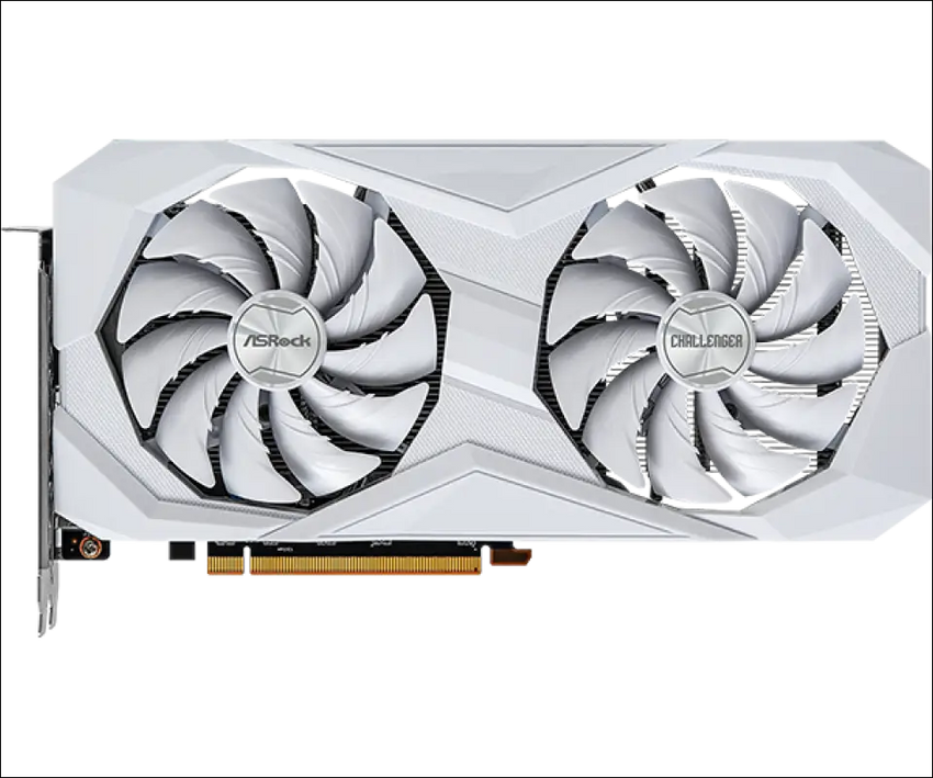 Asrock AMD Radeon RX 6600 Challenger White 8GB GDDR6 Graphics Card 0Db Silent Cooling 128-Bit 7680 X 4320 Displayport