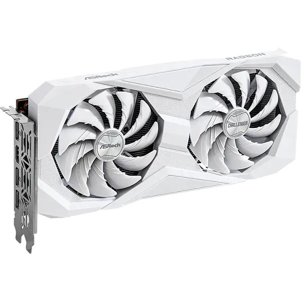 Asrock AMD Radeon RX 6600 Challenger White 8GB GDDR6 Graphics Card 0Db Silent Cooling 128-Bit 7680 X 4320 Displayport