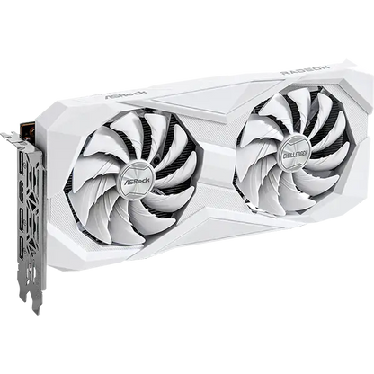 Asrock AMD Radeon RX 6600 Challenger White 8GB GDDR6 Graphics Card 0Db Silent Cooling 128-Bit 7680 X 4320 Displayport