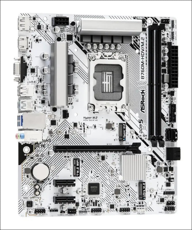 ASRock Motherboard B760M-HDV/M.2 Intel 12th and 13th Generation CPU (LGA1700) Compatible B760 Chipset DDR5 Micro ATX Motherboard