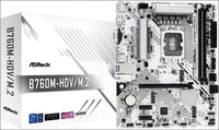 ASRock Motherboard B760M-HDV/M.2 Intel 12th and 13th Generation CPU (LGA1700) Compatible B760 Chipset DDR5 Micro ATX Motherboard
