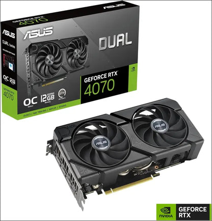 ASUS Dual Geforce RTX 4070 EVO OC Edition 12GB GDDR6X Gaming Graphics Card (Nvidia Geforce RTX4070 DLSS 3, Pcie 4.0, 1X HDMI 2.1A, 3X Displayport 1.4A, DUAL-RTX4070-O12G-EVO, Black)