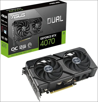 ASUS Dual Geforce RTX 4070 EVO OC Edition 12GB GDDR6X Gaming Graphics Card (Nvidia Geforce RTX4070 DLSS 3, Pcie 4.0, 1X HDMI 2.1A, 3X Displayport 1.4A, DUAL-RTX4070-O12G-EVO, Black)