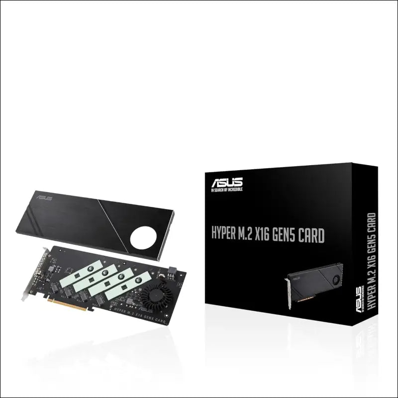 ASUS Hyper M.2 x16 Gen5 Card (PCIe 5.0/4.0) Supports Four NVMe M.2 (2242/2260/2280/22110) Devices up to 512 Gbps