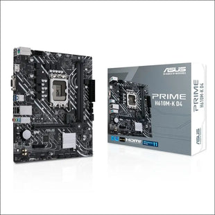 ASUS Prime H610M-K D4 Intel H610 (LGA 1700) mic-ATX Motherboard with DDR4, PCIe 4.0, M.2 Slot, Realtek 1 Gb Ethernet, HDMI, D-Sub,USB 3.2 Gen 1
