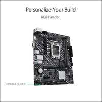 ASUS Prime H610M-K D4 Intel H610 (LGA 1700) mic-ATX Motherboard with DDR4, PCIe 4.0, M.2 Slot, Realtek 1 Gb Ethernet, HDMI, D-Sub,USB 3.2 Gen 1 Ports, SATA 6 Gbps, COM Header,...