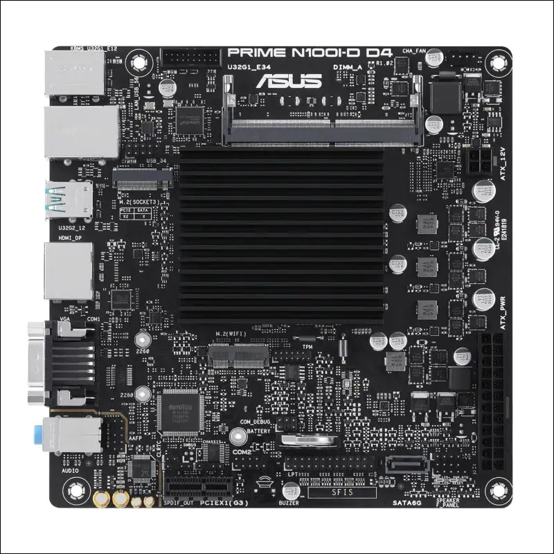 ASUS Prime N100I-D D4 Intel N100 Intel N100 Processor PCIe 3.0 USB 3.2 Gen 2 M.2 DDR4 Motherboard