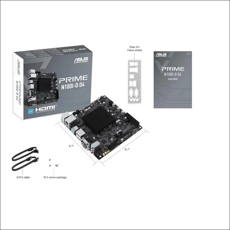 ASUS Prime N100I-D D4 Intel N100 Intel N100 Processor PCIe 3.0 USB 3.2 Gen 2 M.2 DDR4 Motherboard