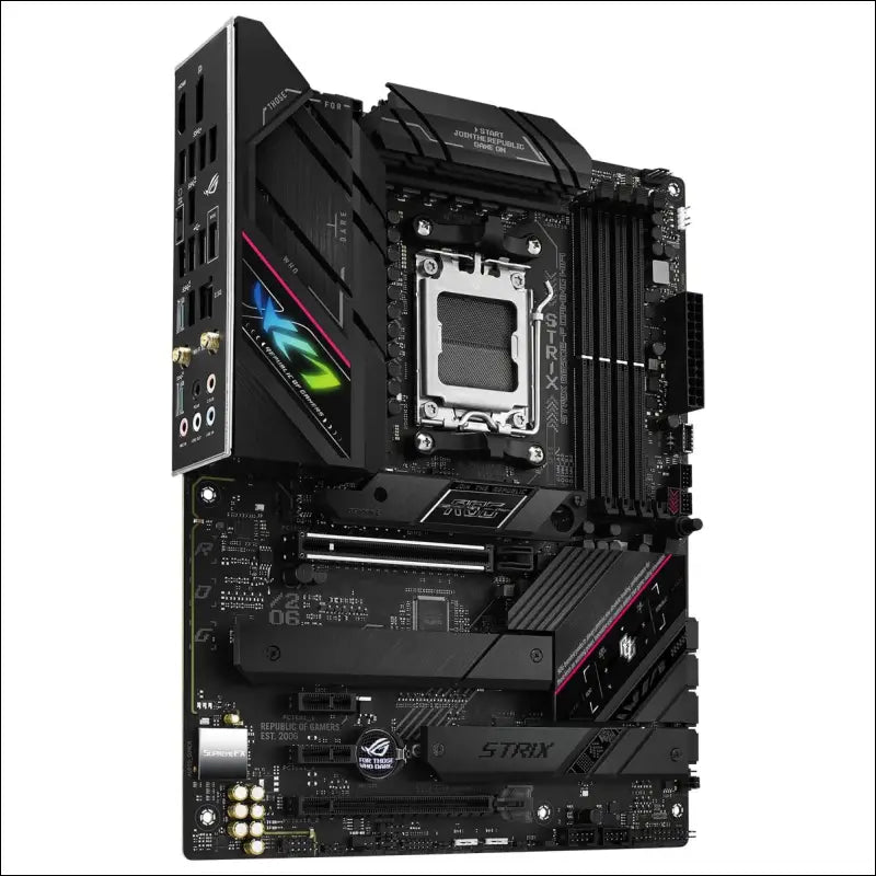 ASUS ROG Strix B650E-F Gaming WiFi AMD Ryzen AM5 ATX Motherboard, 12 + 2 Power Stages, DDR5, Three M.2 Slots, PCIe 5.0, WiFi 6E, 2.5G LAN, USB 3.2 Gen 2x2 Type-C Port, and Aura...