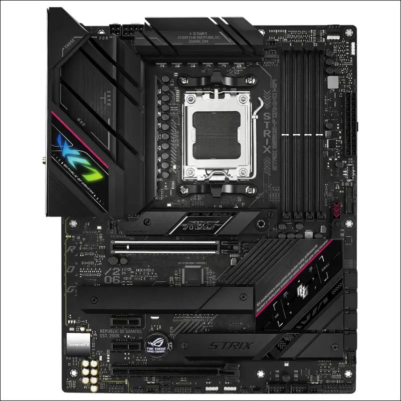 ASUS ROG Strix B650E-F Gaming WiFi AMD Ryzen AM5 ATX Motherboard, 12 + 2 Power Stages, DDR5, Three M.2 Slots, PCIe 5.0, WiFi 6E, 2.5G LAN, USB 3.2 Gen 2x2 Type-C Port, and Aura...