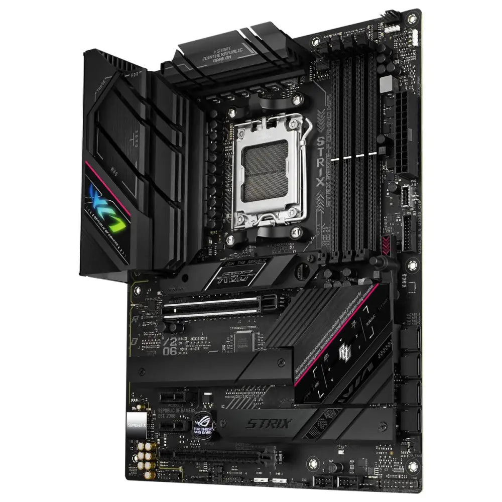 ASUS ROG Strix B650E-F Gaming WiFi AMD Ryzen AM5 ATX Motherboard, 12 + 2 Power Stages, DDR5, Three M.2 Slots, PCIe 5.0, WiFi 6E, 2.5G LAN, USB 3.2 Gen 2x2 Type-C Port, and Aura...