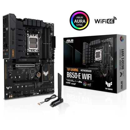 Asus TUF Gaming B650-E WiFi, AMD B650, AM5, ATX, 4 DDR5, HDMI, DP, Wi-Fi 6E, 2.5G LAN, PCIe4, 3X M.2
