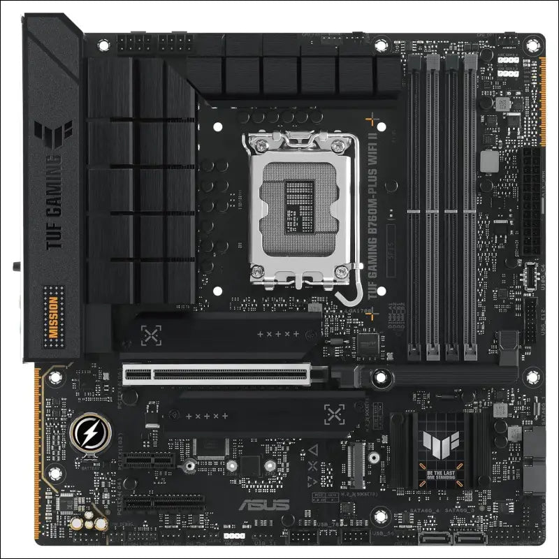 ASUS TUF Gaming B760M-PLUS WiFi II Motherboard Intel B760 LGA 1700 mATX (PCIe 5.0, M.2, DDR5, WiFi 6E, Q Antenna, Realtek 2.5GB Ethernet, DP, HDMI, SATA 6Gbps, USB Type-C,...