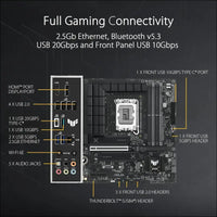 ASUS TUF Gaming B760M-PLUS WiFi II Motherboard Intel B760 LGA 1700 mATX (PCIe 5.0, M.2, DDR5, WiFi 6E, Q Antenna, Realtek 2.5GB Ethernet, DP, HDMI, SATA 6Gbps, USB Type-C,...