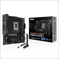 ASUS TUF Gaming B760M-PLUS WiFi II Motherboard Intel B760 LGA 1700 mATX (PCIe 5.0, M.2, DDR5, WiFi 6E, Q Antenna, Realtek 2.5GB Ethernet, DP, HDMI, SATA 6Gbps, USB Type-C,...