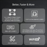 ASUS TUF Gaming B760M-PLUS WiFi II Motherboard Intel B760 LGA 1700 mATX (PCIe 5.0, M.2, DDR5, WiFi 6E, Q Antenna, Realtek 2.5GB Ethernet, DP, HDMI, SATA 6Gbps, USB Type-C,...