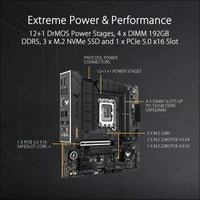 ASUS TUF Gaming B760M-PLUS WiFi II Motherboard Intel B760 LGA 1700 mATX (PCIe 5.0, M.2, DDR5, WiFi 6E, Q Antenna, Realtek 2.5GB Ethernet, DP, HDMI, SATA 6Gbps, USB Type-C,...