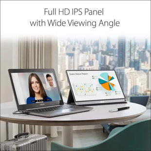 ASUS ZenScreen 15.6" 1080P FHD Portable Monitor (MB16ACE) - IPS USB-C & USB 3.0 Travel Display for Laptop & MacBook, Flicker-Free With Blue Light Filter and Smart Cover