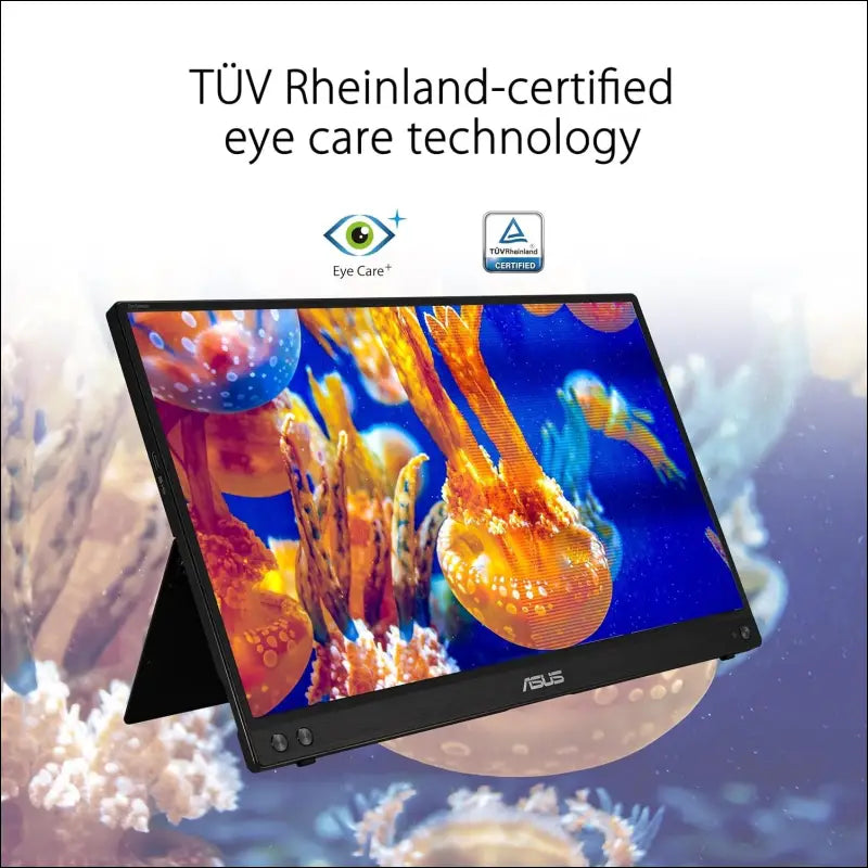 ASUS ZenScreen 15.6" 1080P FHD Portable Monitor (MB16ACV) - IPS USB-C & USB 3.0 Travel Display With Kickstand, Antibacterial Treatment for Laptop & MacBook