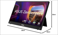 ASUS ZenScreen 15.6" 1080P FHD Portable Monitor (MB16ACV) - IPS USB-C & USB 3.0 Travel Display With Kickstand, Antibacterial Treatment for Laptop & MacBook