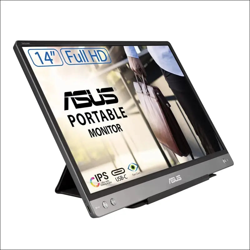 ASUS ZenScreen Portable Monitor 14" 1080P FHD Laptop Monitor (MB14AC) - IPS USB-C & USB 3.0Travel Monitor, Flicker-Free and Blue Light Filter w/Smart Cover, External Monitor for...