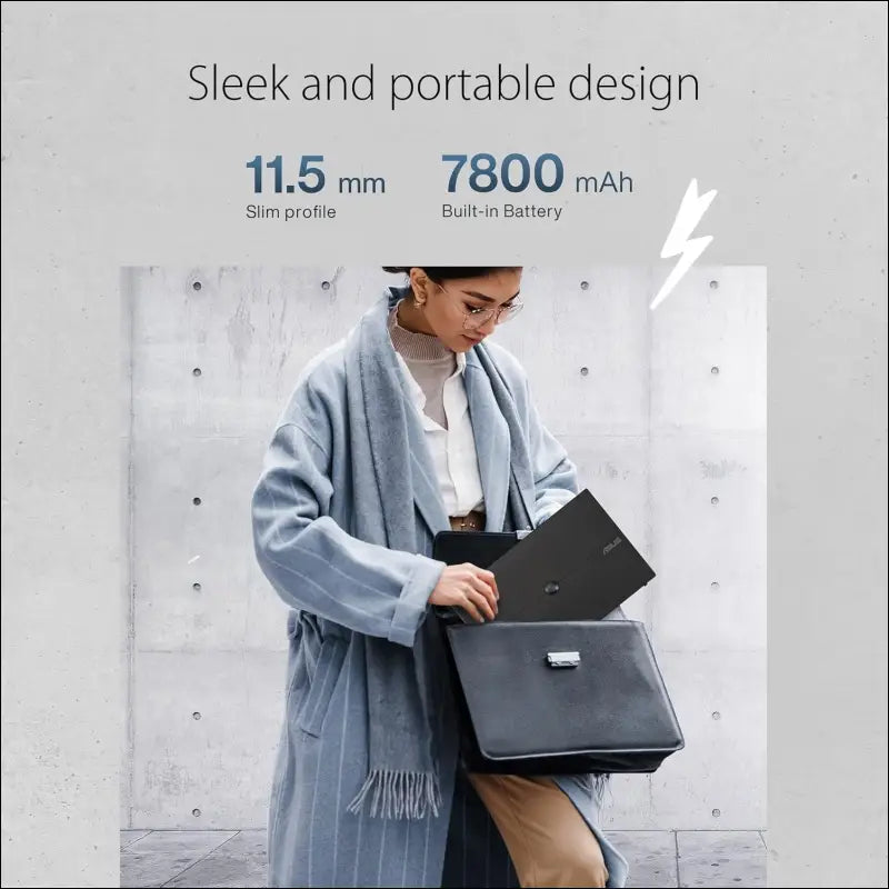 ASUS ZenScreen Portable Monitor 15.6" 1080P FHD (MB166C) - IPS USB-C Travel Display for Laptop & MacBook, Flicker-Free and Blue Light Filter With Smart Cover