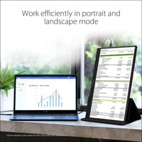 ASUS ZenScreen Portable Monitor 15.6" 1080P FHD (MB166C) - IPS USB-C Travel Display for Laptop & MacBook, Flicker-Free and Blue Light Filter With Smart Cover