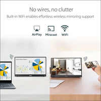ASUS ZenScreen Portable Monitor 15.6" 1080P FHD (MB166C) - IPS USB-C Travel Display for Laptop & MacBook, Flicker-Free and Blue Light Filter With Smart Cover