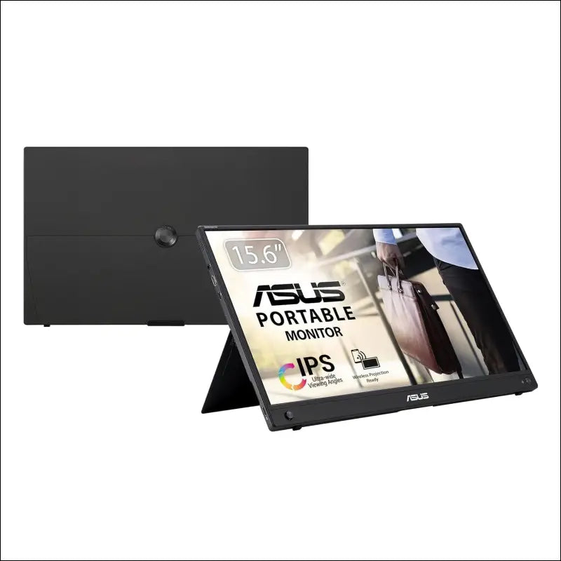 ASUS ZenScreen Portable Monitor 15.6" 1080P FHD (MB166C) - IPS USB-C Travel Display for Laptop & MacBook, Flicker-Free and Blue Light Filter With Smart Cover