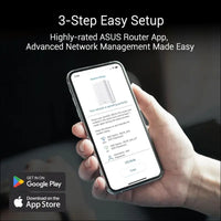 ASUS ZenWiFi BQ16 BE2500 Quad Band WiFi7 Mesh Router (up to 370 m² Coverage, 2 x 10G Ports, Smart Home Master with Multi-SSD for IoT, VPN and Child Control, 4G & 5G Mobile...