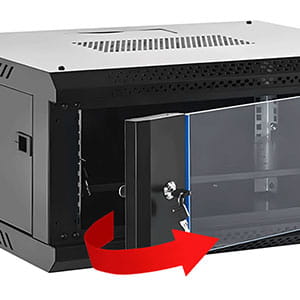 Wall Mount Network Cabinet Server Rack Data Enclosure with Lock 90kg /200 lbs Max Loading 19inch 450mm Deep for IT/Data