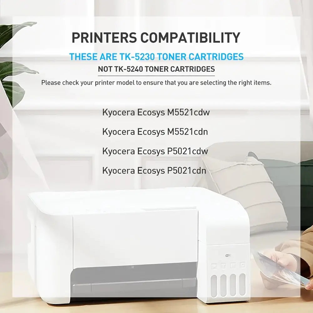 BAISINE Ecosys M5521cdw Toner Compatible with Kyocera TK-5220 TK5220 Toner Cartridge TK-5220K TK-5220C TK-5220Y TK-5220M for ECOSYS P5021cdn P5021cdw M5521cdn M5555 21cdw, Black...