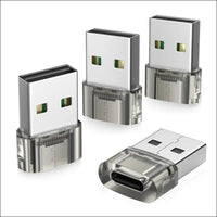 Basesailor USB to USB C Car Adapter 4Pack,Type C Female to A Male CarPlay Charger USBC Cable Connector for Samsung S25 S24 A55,iPhone 16 16e 15 Pro Max,Not for...