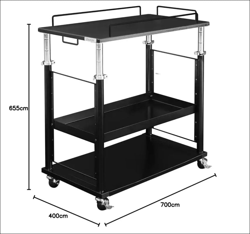 Bauhutte BHS-700 PC Display Wagon, Elevating Type, CPU Box, CPU Stand, Storage Stand, Subtable, PC Stand, Server Rack, Cart