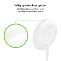 Belkin MagSafe Charger, Magnetic Wireless Phone Charging Pad (for iPhone 14, 13 and 12 Series and Other MagSafe Enabled Devices, Power Adaptor Not Included) - White