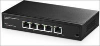 Binardat 4 Port 2.5G Web Managed Switch with 2x10G SFP Ultra-Mini Size Support Trunk/LACP/VLAN/QOS Metal Multi-Gigabit