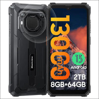 Blackview Rugged Smartphone Unlocked, 2023 BV6200 Rugged Phones, 13000mAh Battery 18W Fast Charge, Android 13, 8GB+64GB/2TB Expand, Waterproof Mobile Phones, Three Card Slots,...