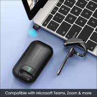 Bluetooth Headset V5.3, Wireless Earbuds with 1000mAh Charging Case, 96 Hours Talk Time, Hands-Free Noise Cancelling Headphones and Dual Microphone for Computers, Mobile Phones