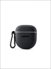 Bose Case Cover for Bose Earbuds, Protective Silicone Exterior, with Aluminum Carabiner Convenient Carrying - Triple Black One Size (881877-0010)