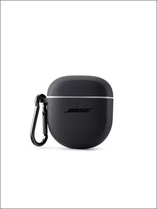 Bose Case Cover for Bose Earbuds, Protective Silicone Exterior, with Aluminum Carabiner Convenient Carrying - Triple Black One Size (881877-0010)