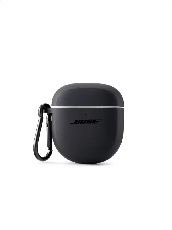 Bose Case Cover for Bose Earbuds, Protective Silicone Exterior, with Aluminum Carabiner Convenient Carrying - Triple Black One Size (881877-0010)