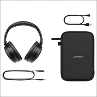 Bose QuietComfort SC Wireless Noise Cancelling Headphones, Bluetooth Over Ear Headphones with Up to 24 Hours of Battery Life, Black - Soft Case Edition