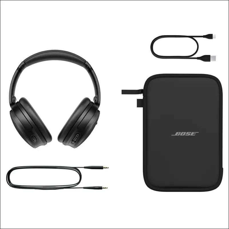 Bose QuietComfort SC Wireless Noise Cancelling Headphones, Bluetooth Over Ear Headphones with Up to 24 Hours of Battery Life, Black - Soft Case Edition