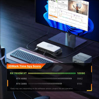 BOSGAME GVP7600 AMD Radeon RX 7600M XT Egpu External Graphics Card USB Hub USB4 | Oculink | HDMI | Display Port | LAN | M.2 NVME SSD Expansion Slot