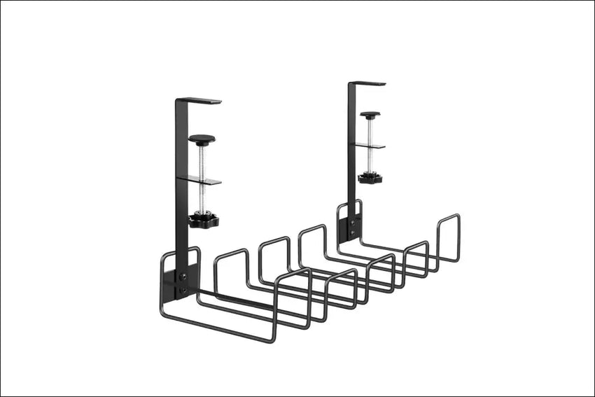 Cable Duct for Desk, Black Cable Management, No Drilling Cable Organiser for Cable Hiding, Office Desk Cable Tray, Under Desk Organiser with Cable Organisation, Large