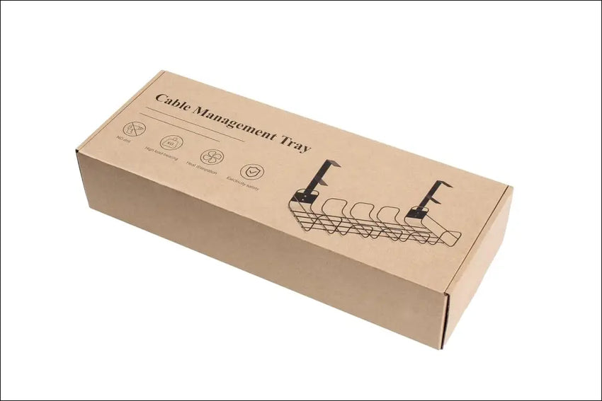 Cable Duct for Desk, Black Cable Management, No Drilling Cable Organiser for Cable Hiding, Office Desk Cable Tray, Under Desk Organiser with Cable Organisation, Large