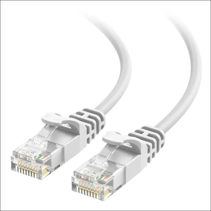 Cable Matters 10Gbps Snagless Ultra Thin Cat 6 Ethernet Cable - 2.1m Cat 6 Cable Thin Cat6 Network Cord White - simple