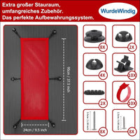 Cable Net 95 x 24 cm Red Large Format for Business Office Organisation with Energy Stylish Cable Management