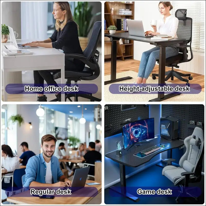 Cable Net Desk, Cable Management Desk for Under Table, Cable Channels, Cable Tray, Cable Trays with 8 Hooks, Adjustable Cable Velcro Straps, Cable Holder, Cable Clips for PC...